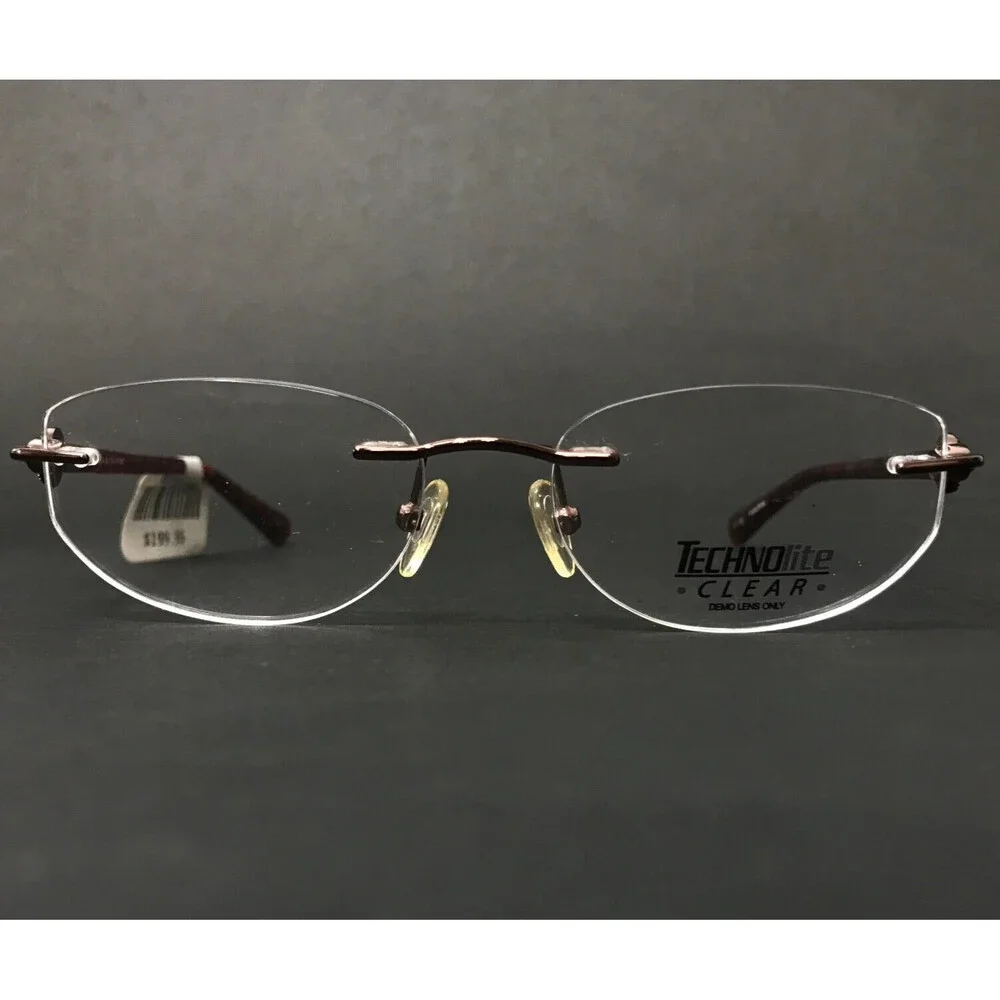 Technolite Clear Eyeglasses Frames TFD6003 BU Burgundy Red Tortoise 51-17-130